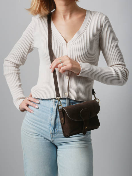 Sac Bandoulière Velvet Milano Marron velvet VE260612 vue secondaire 1