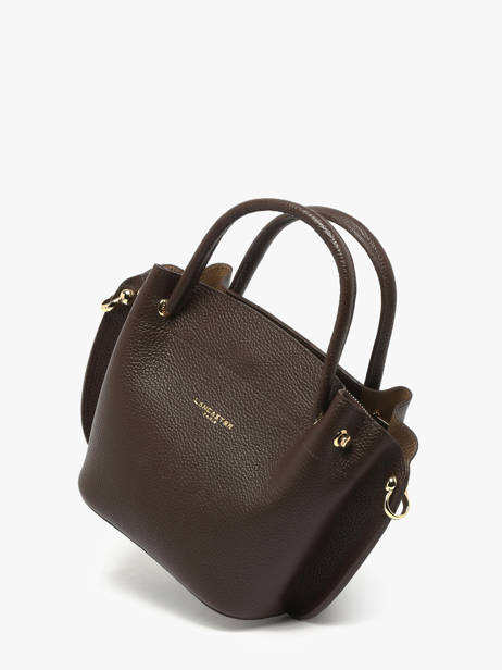 Leather Foulonné Double Satchel Lancaster Brown foulonne double 18 other view 2