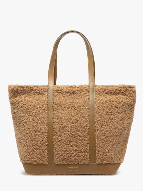 Large Shearling Leather Le Cabas With Zip Vanessa bruno Beige cabas 15V40409