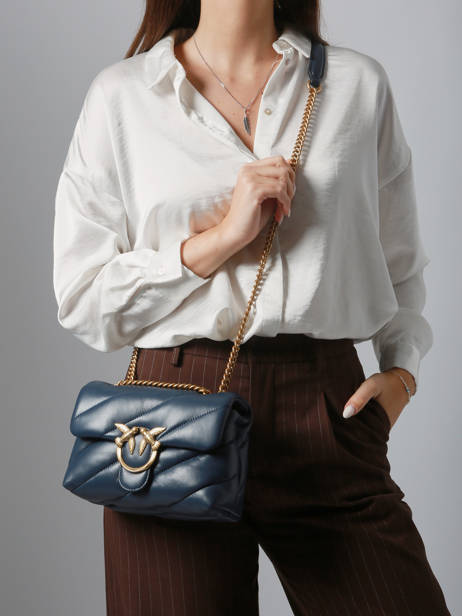 Sac Bandoulière Love Bag Puff  Pinko Bleu love bag puff A0F2 vue secondaire 1