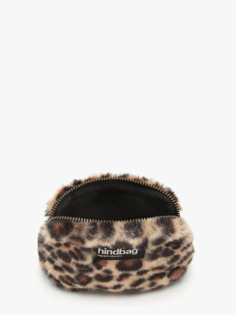 Porte-monnaie Hindbag Marron fourrure F vue secondaire 1