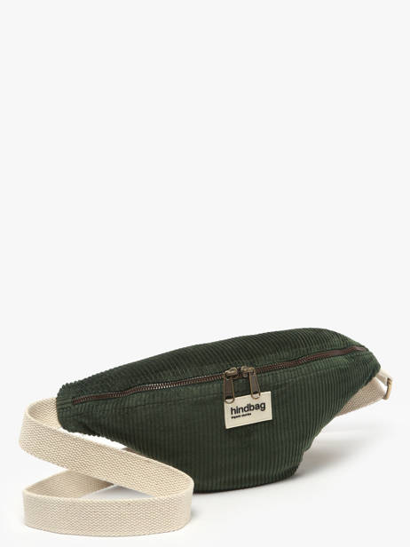 Sac Banane Hindbag Vert velours V vue secondaire 2