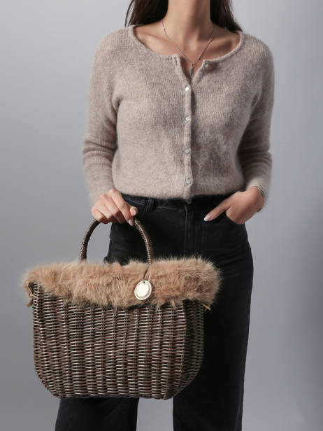 Cabas Doudou Le voyage en panier Marron doudou M vue secondaire 1