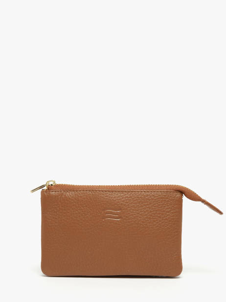 Leather Caviar Coin Purse Crinkles Brown caviar 14538