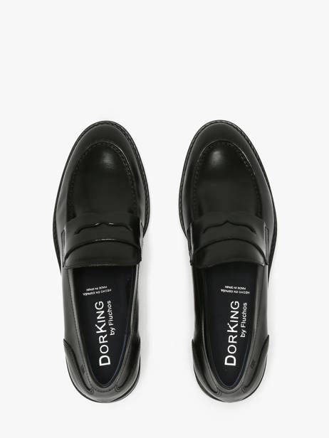 Moccasins Harvard In Leather Dorking Black women D8710 other view 3