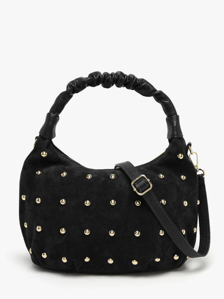 Shoulder Bag Velvet Studs Milano Black velvet studs VS25094 other view 4
