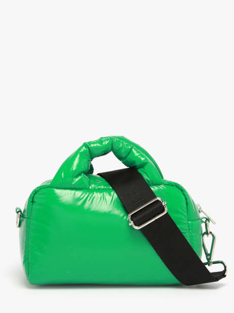 Shoulder Bag Glossy Recycled Polyester Wouf Green glossy BB250027 other view 4