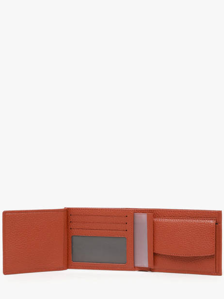 Wallet Foulonne Leather Yves renard Orange foulonne 2307 other view 2