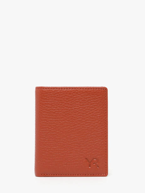 Wallet Bicolor Leather Yves renard Orange bicolor 2437