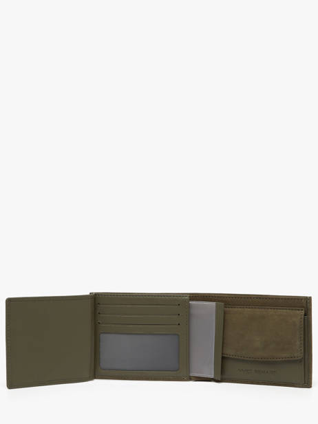 Wallet Nubuck Leather Yves renard Green nubuck 2607 other view 2
