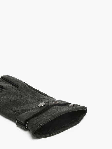 Gloves Isotoner Black men gloves 85361 other view 1