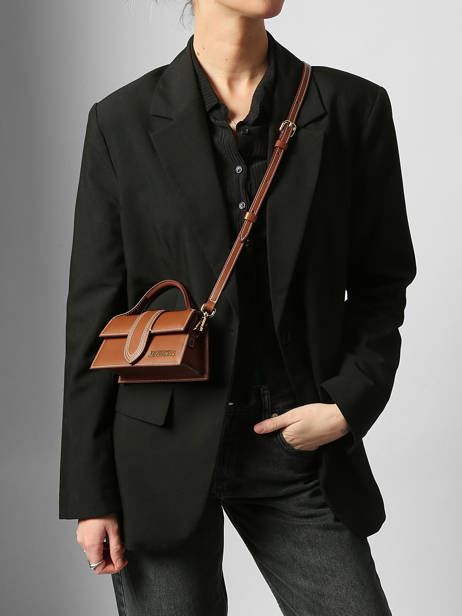 Preloved Leather Mini Bambino Crossbody Bag Jacquemus Brown second life 1560098 other view 1