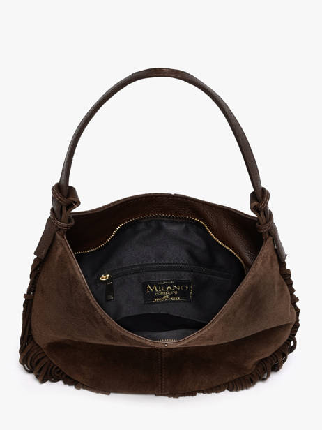 Sac Porté épaule Velvet Cuir Milano Marron velvet VE25112 vue secondaire 3