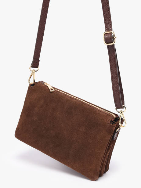 Shoulder Bag Velvet Caviar Leather Milano Brown velvet caviar VC24117 other view 2