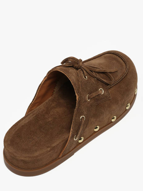 Slippers In Leather Alpe Brown women 53971119 other view 2