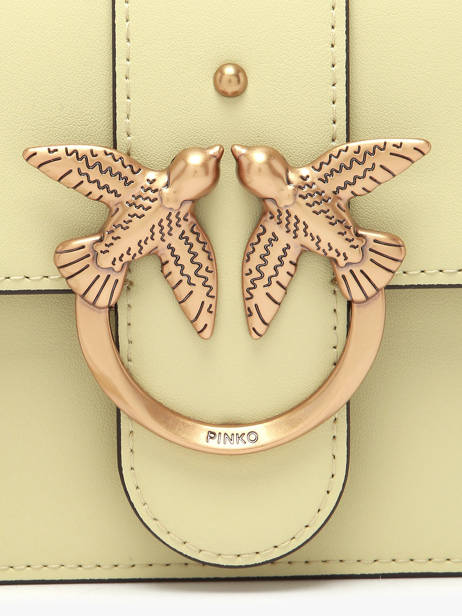 Sac Bandoulière Love Bag Icon Cuir Pinko Vert love bag icon A0F1 vue secondaire 3