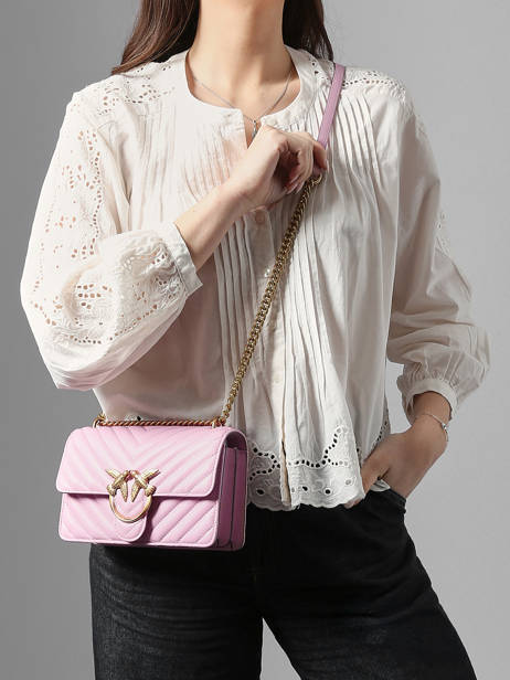 Sac Bandoulière Love Bag Quilt Cuir Pinko Rose love bag quilt A0GK vue secondaire 1