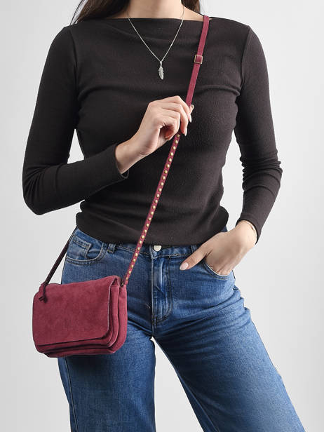 Shoulder Bag Leather Biba Pink leather BET12L other view 1