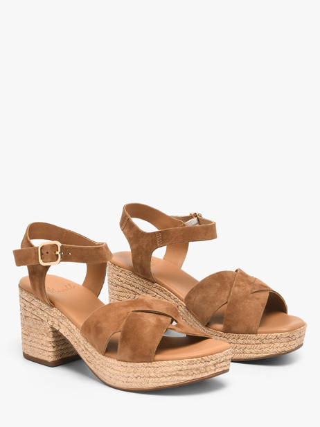 Heeled Sandals In Leather Aliwell Brown women A123066 other view 1