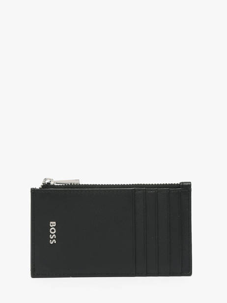 Card Holder Leather Hugo boss Black smooth HLK503A