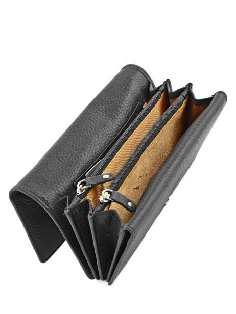 Leather Caviar Wallet Crinkles Gray caviar 14001 other view 2