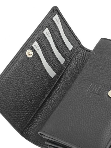 Leather Caviar Wallet Crinkles Gray caviar 14001 other view 3