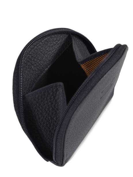 Leather Money Purse Crinkles Blue caviar 14291 other view 1