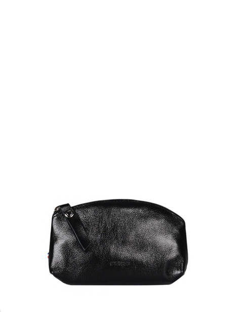 Leather S Coin Purse Etincelle Irisée Etrier Black etincelle irisee EETI652