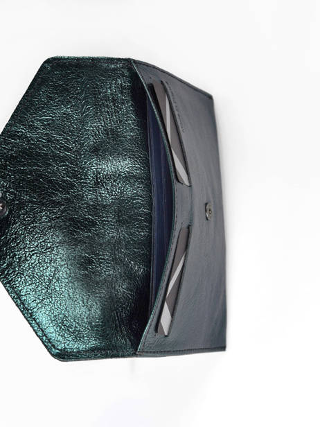 Leather Wallet Etincelle Irisée Etrier Green etincelle irisee EETI054 other view 1