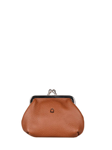 Leather Madras Coin Purse Etrier Brown madras EMAD654