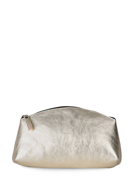 Metallic Leather Etincelle Pouch Etrier Gold etincelle irisee EETI753