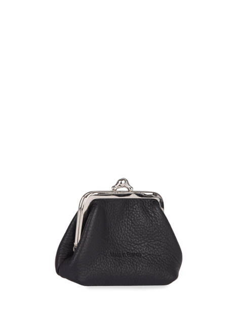 Leather Madras Coin Purse Etrier Black madras EMAD654 other view 2