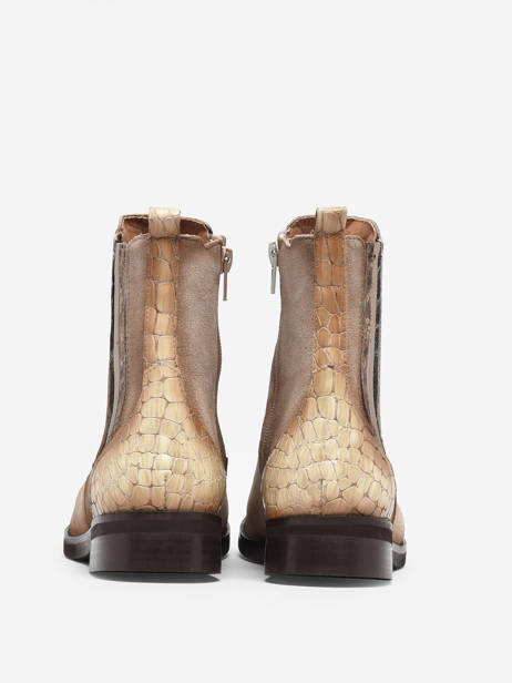 Bottines En Cuir En Cuir Folie's Beige accessoires 5501 vue secondaire 4