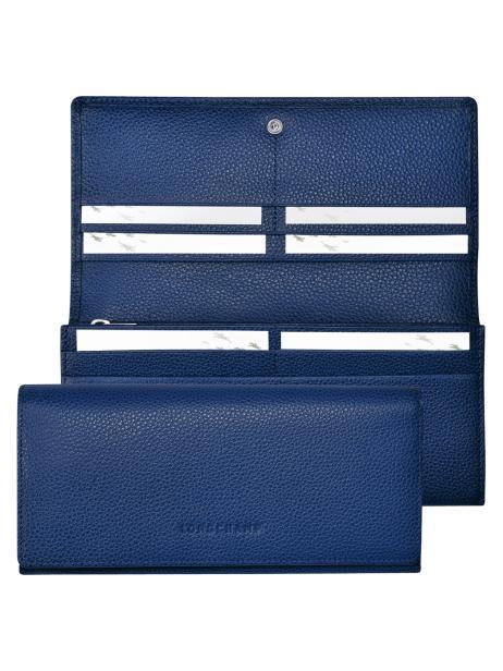 Longchamp Le foulonné Wallet Blue